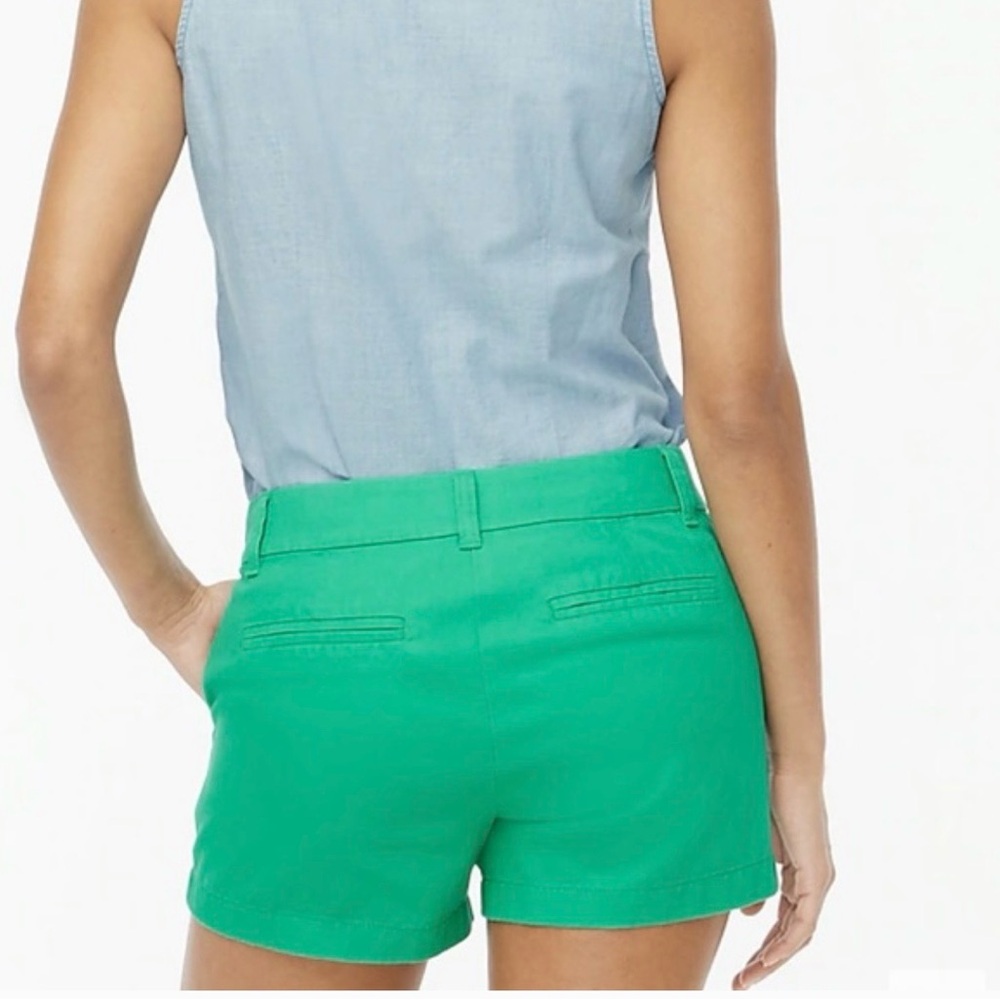J. Crew Green Classic Twill Bermuda Shorts - Picture 2 of 10